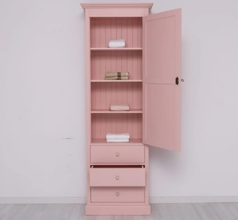 Casa Padrino Kleiderschrank im Landhausstil mit 3 Schubladen, 75 x 40 x 220 cm