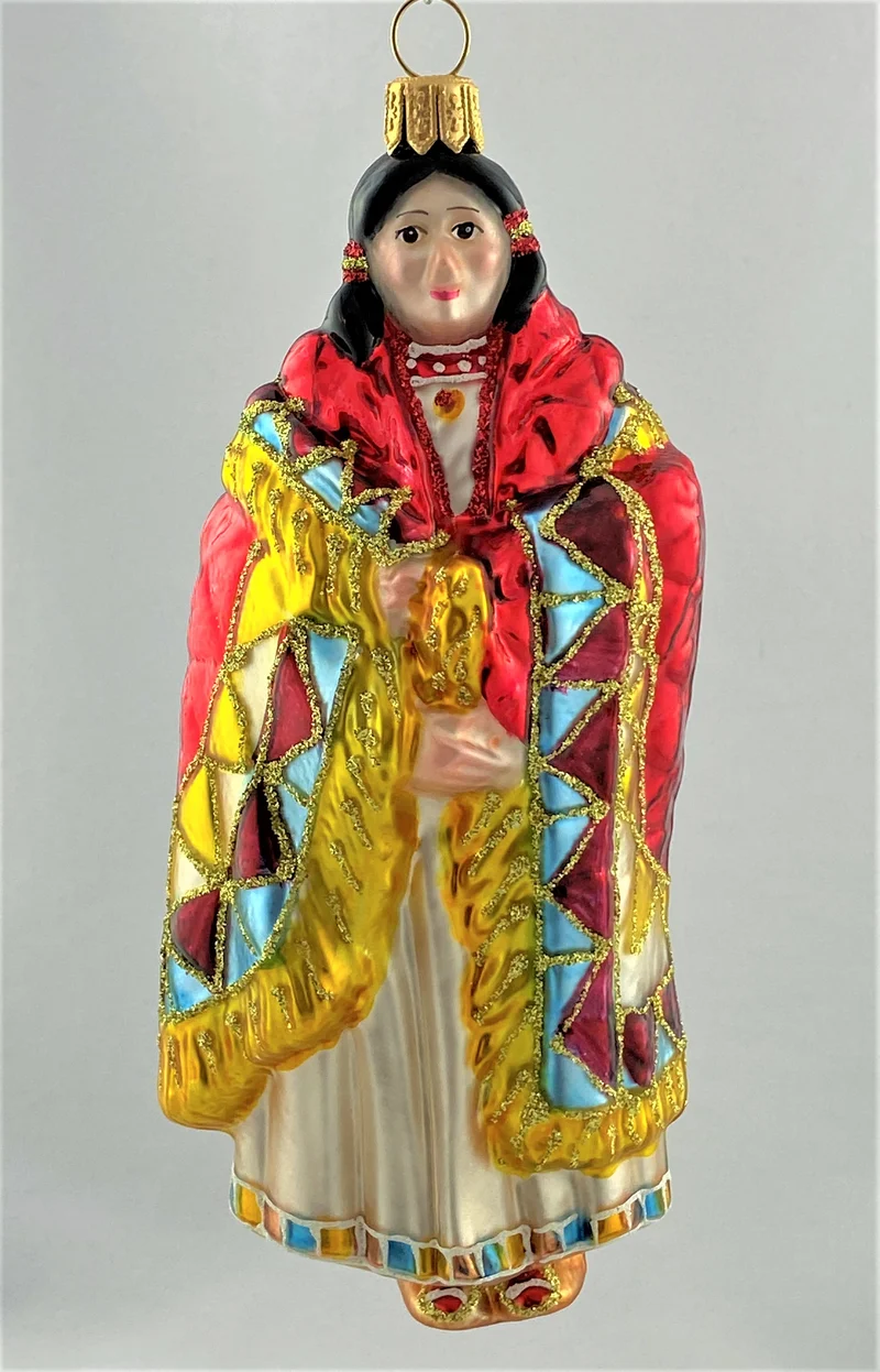 First Nation Frau in traditionellem Gewand