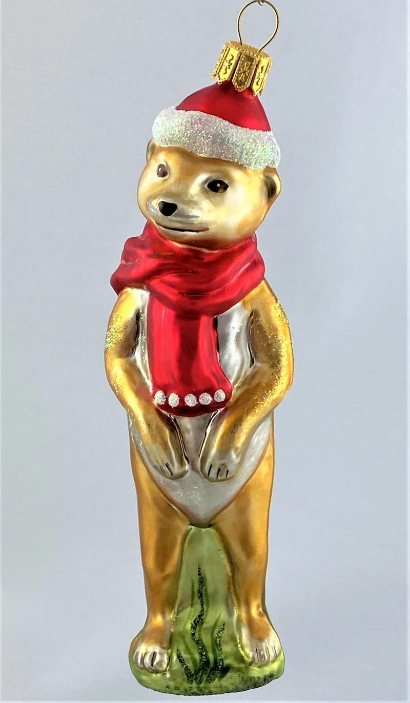 Erdmännchen freut sich auf Weihnachten