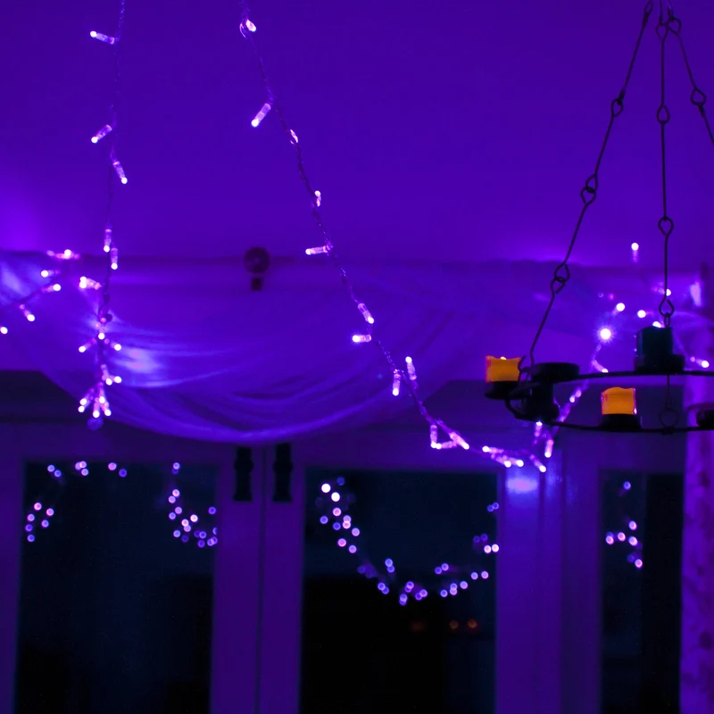 Core Connect 10m 100er LED Lichterkette lila koppelbar transparentes Kabel