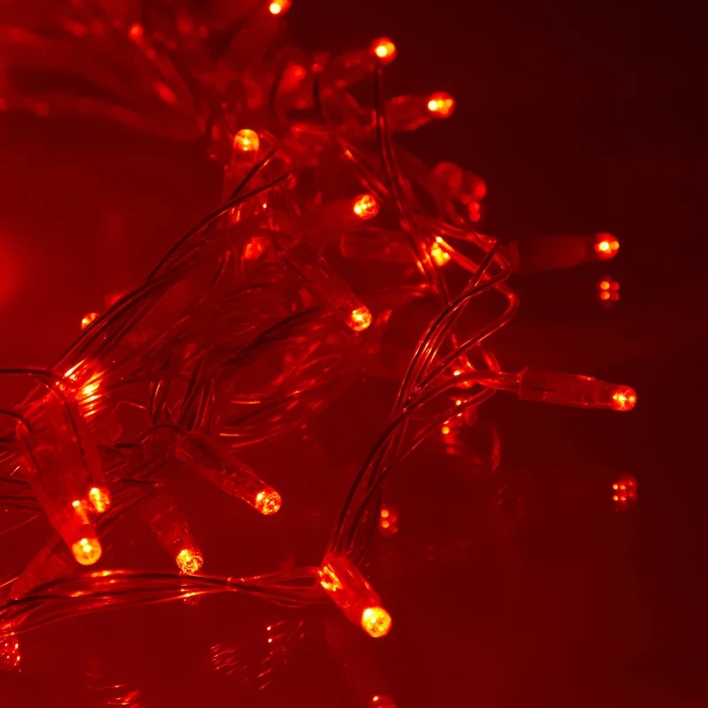 Core Connect 10m 100er LED Lichterkette rot koppelbar transparentes Kabel