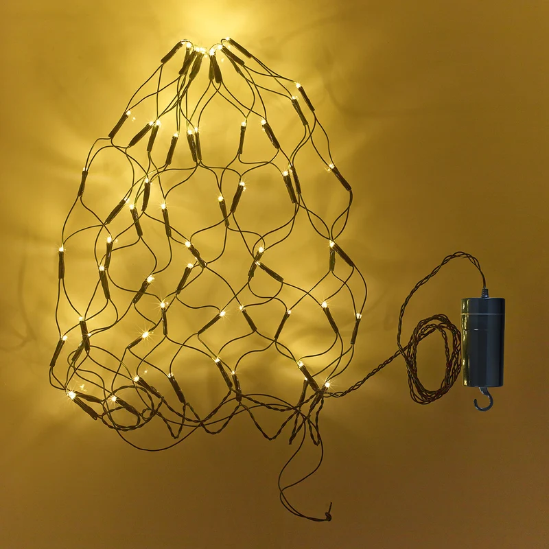 60er LED Lichternetz für Buchsbäume warmweiß