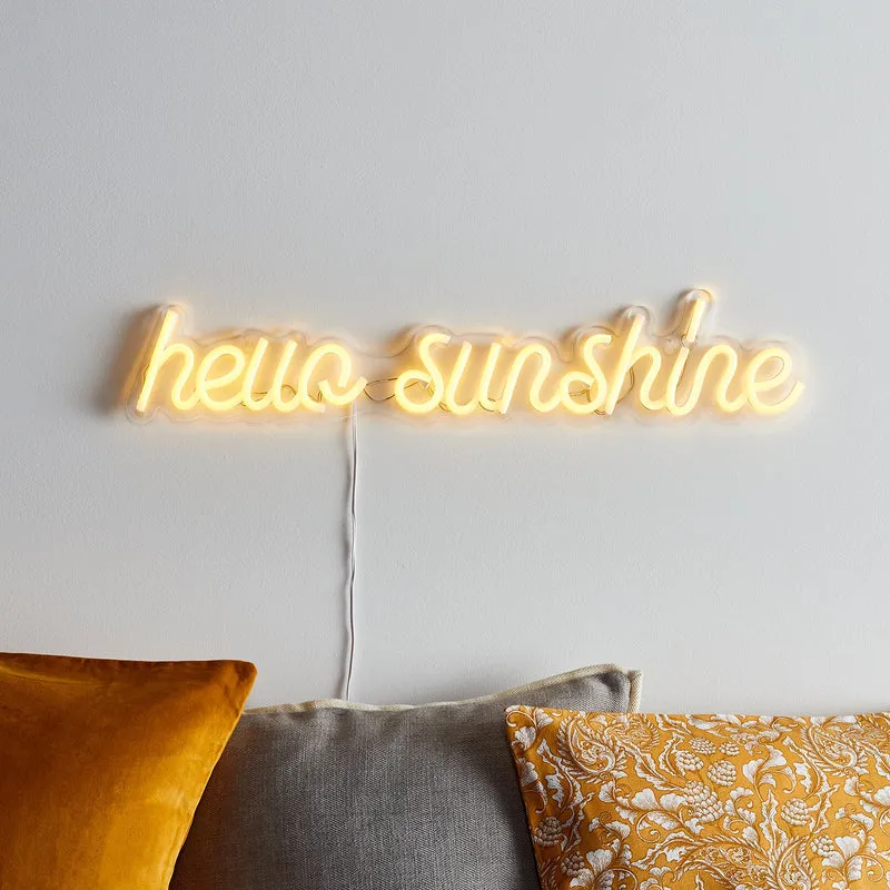 Neon Schriftzug Hello Sunshine