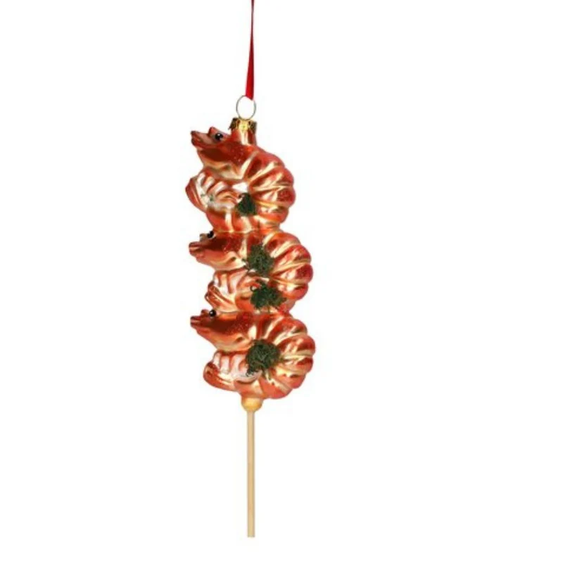 Baumschmuck Garnelenspieß, rot