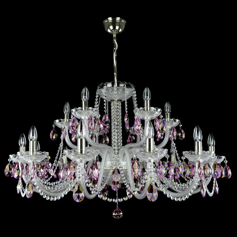 Casa Padrino Luxus Barock Kristall Deckenleuchte Silber Ø 105 x H. 56 cm - Prunkvolle Messing Deckenleuchte mit böhmischem Kristallglas - Barock Möbel - Edel & Prunkvoll
