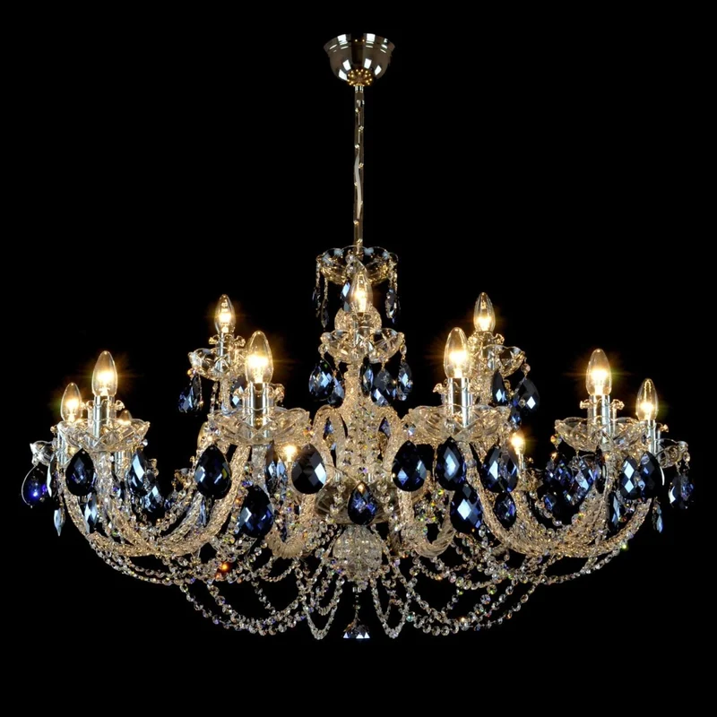 Casa Padrino Luxus Barock Kristall Kronleuchter Silber Ø 90 x H. 63 cm - Prunkvolle Messing Kronleuchter mit böhmischem Kristallglas - Barock Möbel - Edel & Prunkvoll
