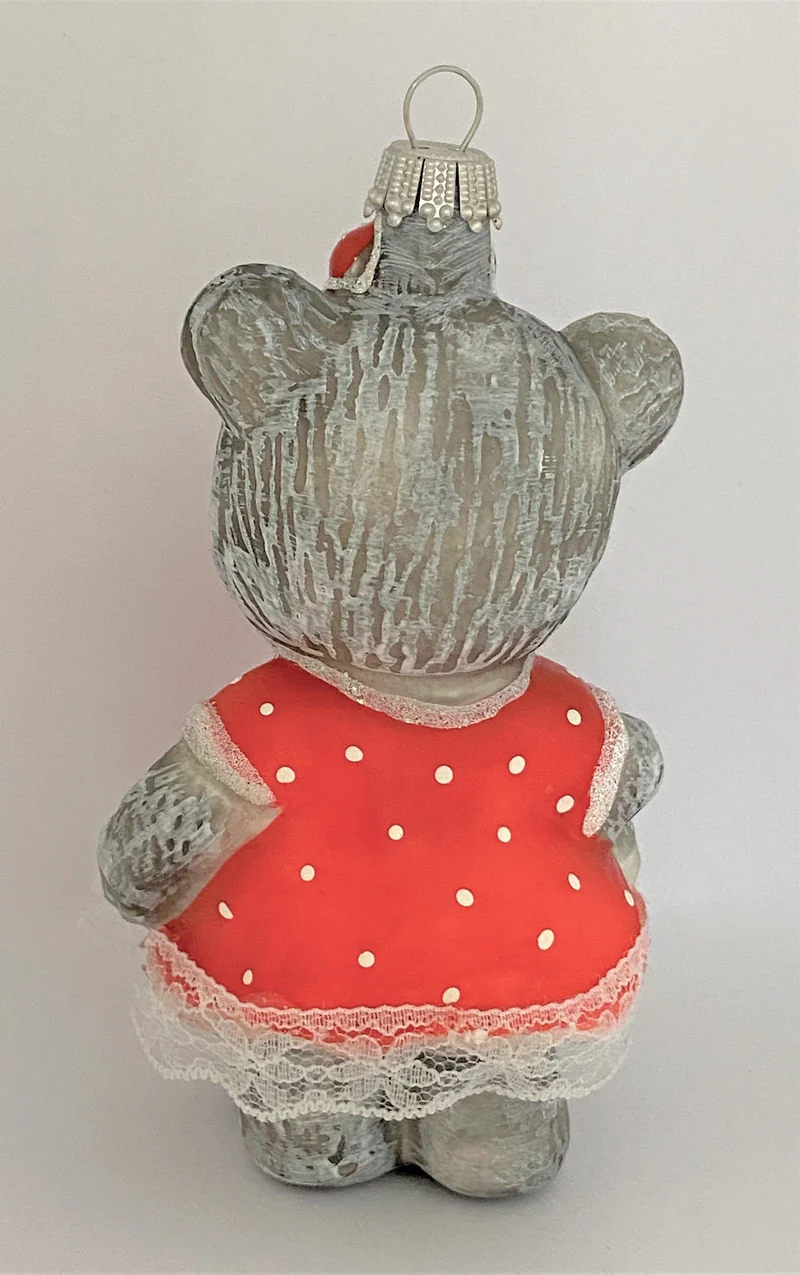 Bären Mädchen im roten Kleidchen, mit Buch