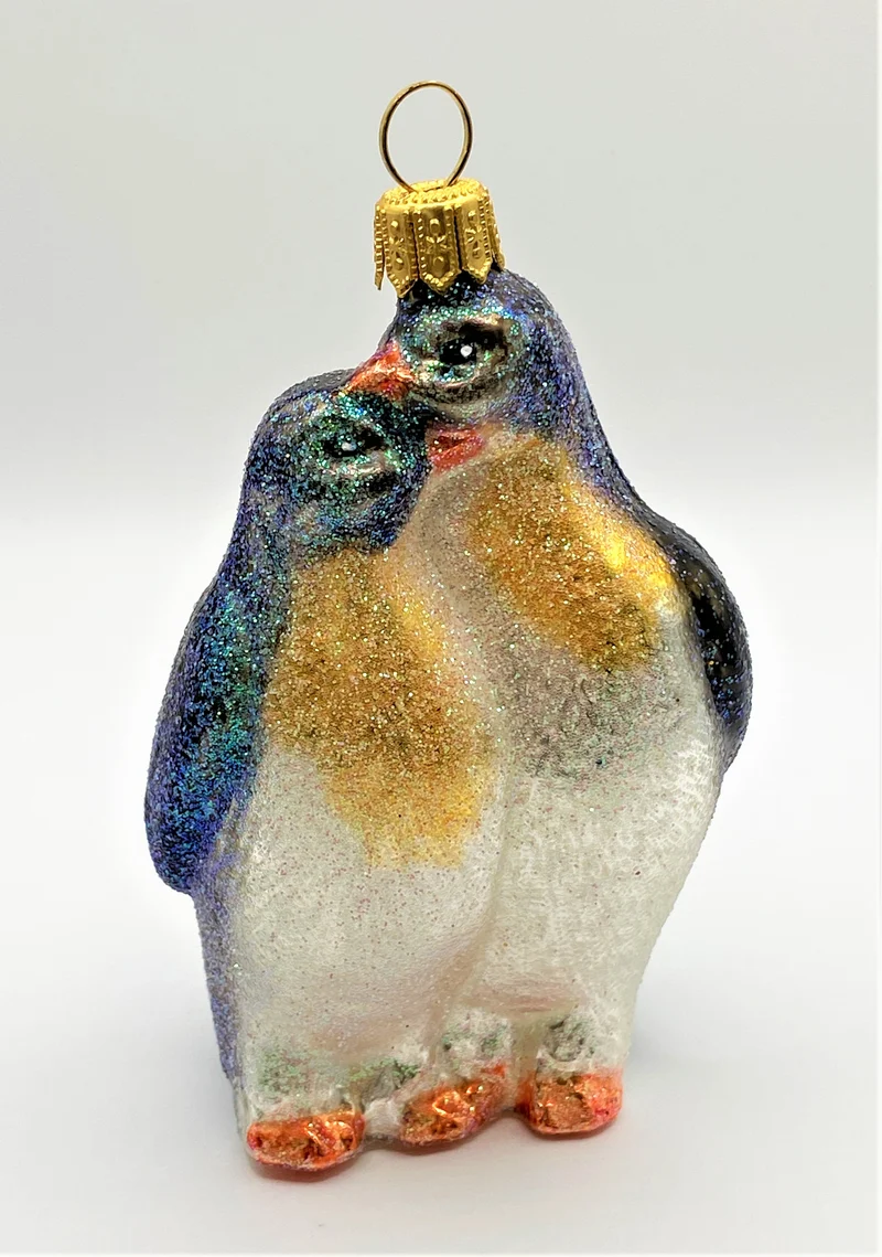 Glitzer Pinguin-Paar