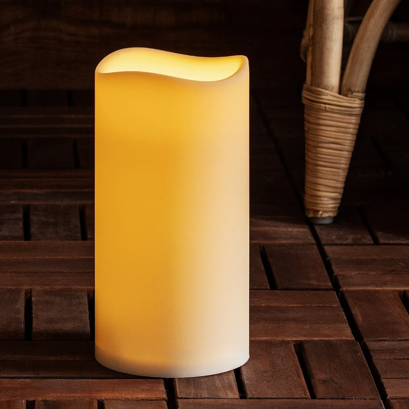 LED Outdoor Kerze Timer 22,5cm