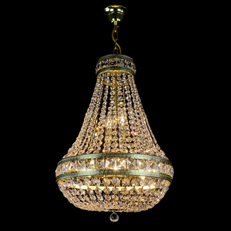 Casa Padrino Luxus Barock Kristall Deckenleuchte Gold Ø 30 x H. 12 cm - Prunkvolle Messing Deckenleuchte mit böhmischem Kristallglas - Barock Möbel - Edel & Prunkvoll