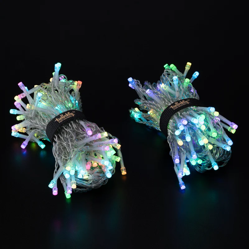 Twinkly 2,1m smarter Lichtervorhang Bunt und Weiß Edition mit 210 LEDs