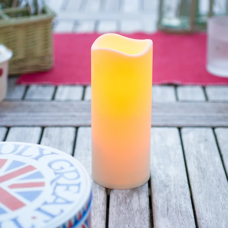 LED Outdoor Kerze Timer 18cm