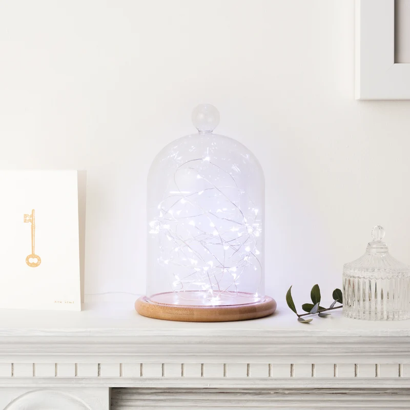 Batteriebetriebene 50er Mikro-LED-Lichterkette in Weiß