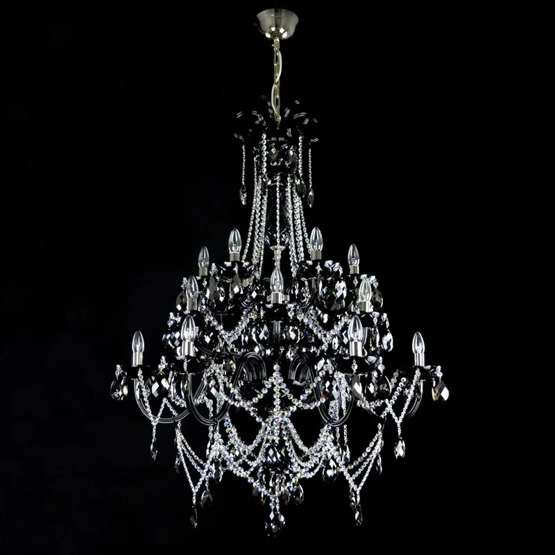 Casa Padrino Luxus Barock Kristall Kronleuchter Silber Ø 95 x H. 130 cm - Prunkvolle Messing Kronleuchter mit böhmischem Kristallglas - Barock Möbel - Edel & Prunkvoll