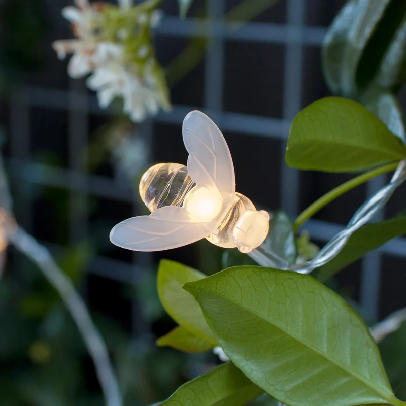 Solarbetriebene Bienen-Lichterkette mit 20 LEDs