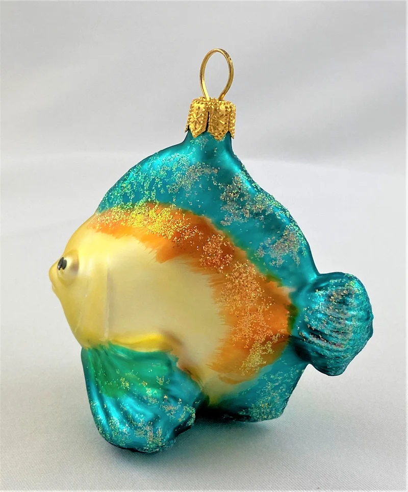 Kleiner Riff-Fisch mit blauen Flossen
