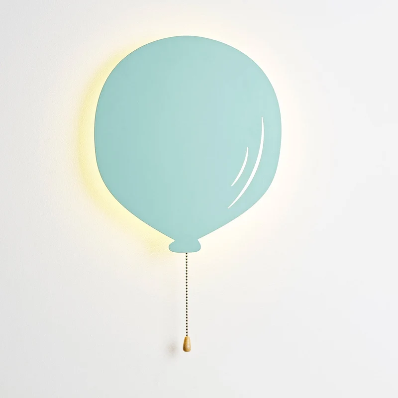 Metall Luftballon Lampe türkis
