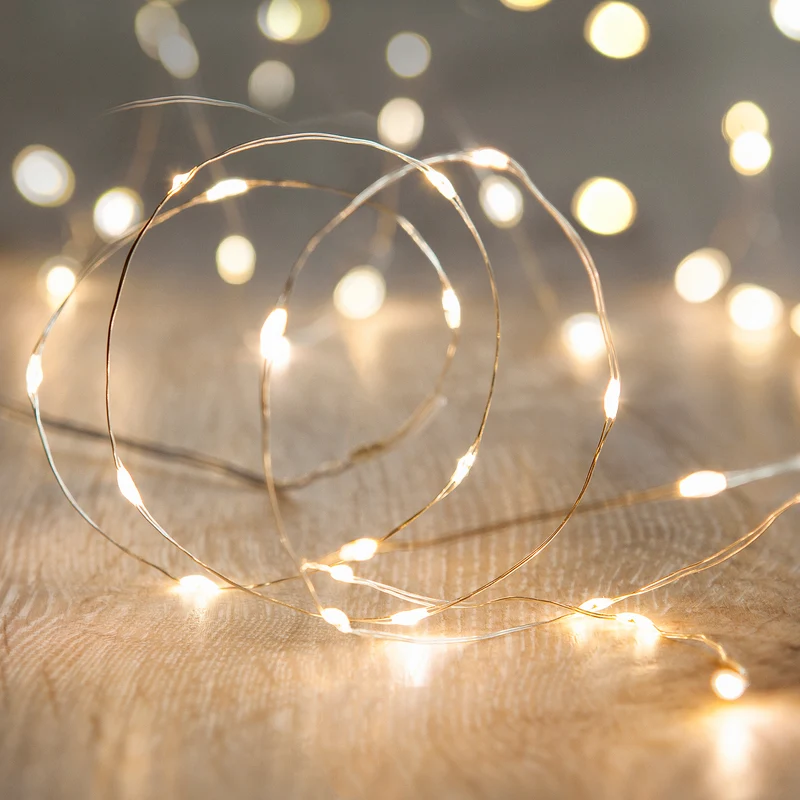 100er LED Micro Lichterkette warmweiß