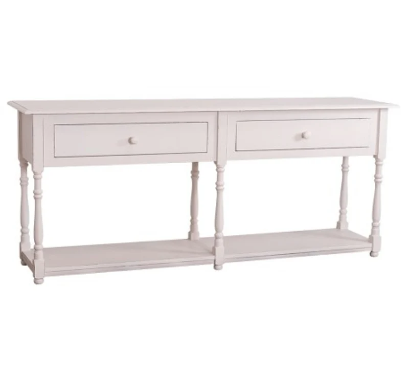 Casa Padrino Konsole im Landhausstil mit 2 Schubladen, 180 x 45 x 76 cm