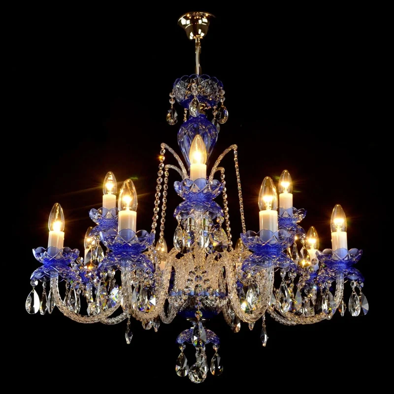 Casa Padrino Luxus Barock Kristall Kronleuchter Silber Ø 75 x H. 75 cm - Prunkvolle Messing Kronleuchter mit böhmischem Kristallglas - Barock Möbel - Edel & Prunkvoll