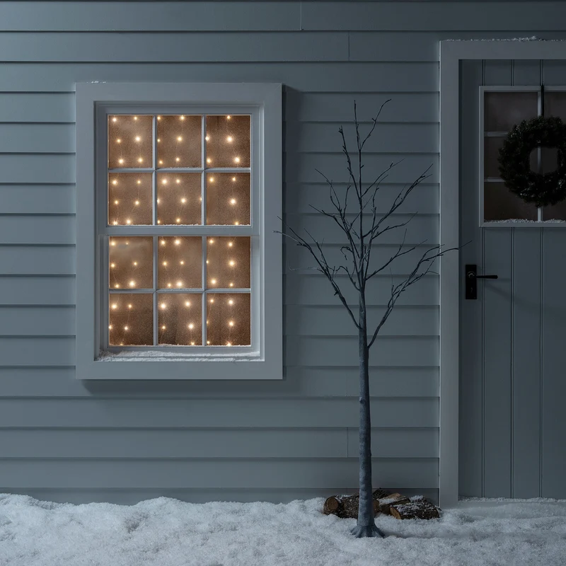 200er Mikro-LED Lichtervorhang in Warmweiß
