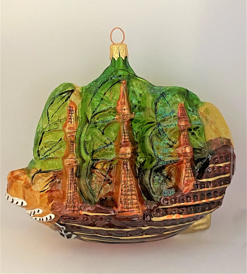 Dreimaster Segelschiff, transparent