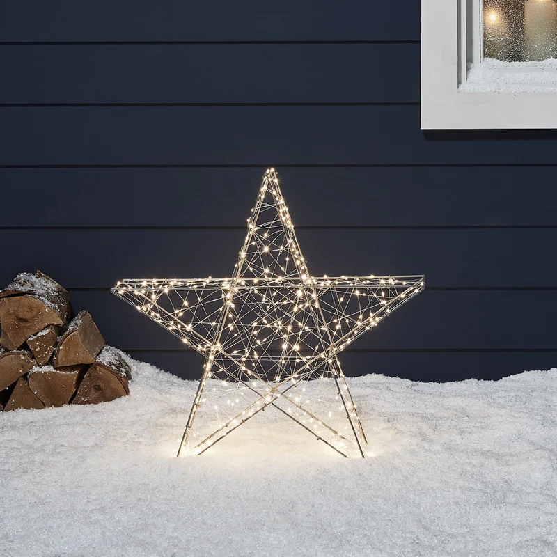 60cm LED Stern Weihnachtsdeko außen