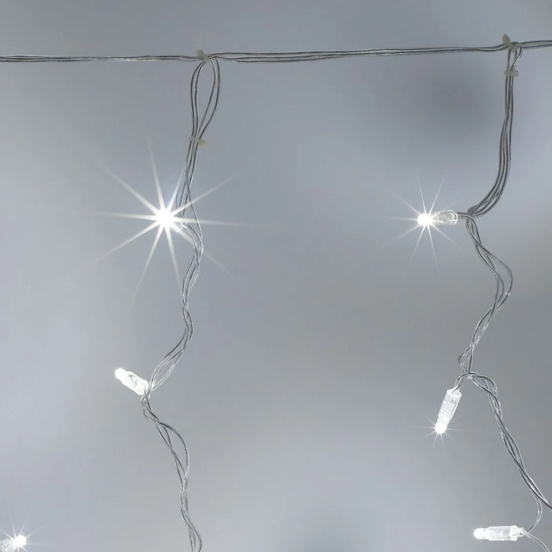 Core Connect 2m x 1m 96er LED Lichtervorhang weiß koppelbar transparentes Kabel