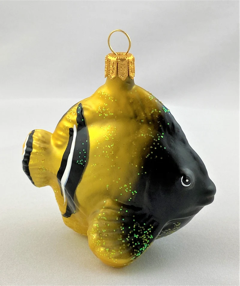 Kleiner Riff-Fisch gelb schwarz