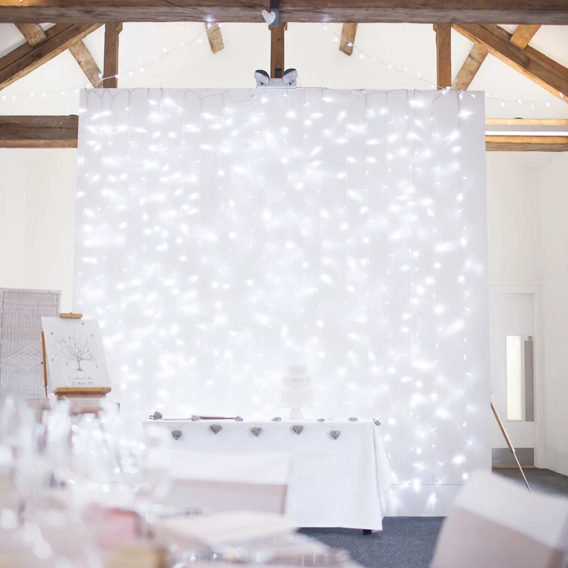 Core Connect 2m x 3m 288er LED Lichtervorhang weiß koppelbar transparentes Kabel