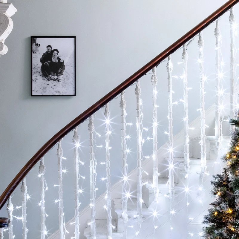 Core Connect 2m x 2m 192er LED Lichtervorhang weiß koppelbar transparentes Kabel