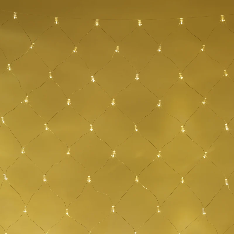 Core Connect 2m x 2m 140er LED Lichternetz warmweiß koppelbar transparentes Kabel