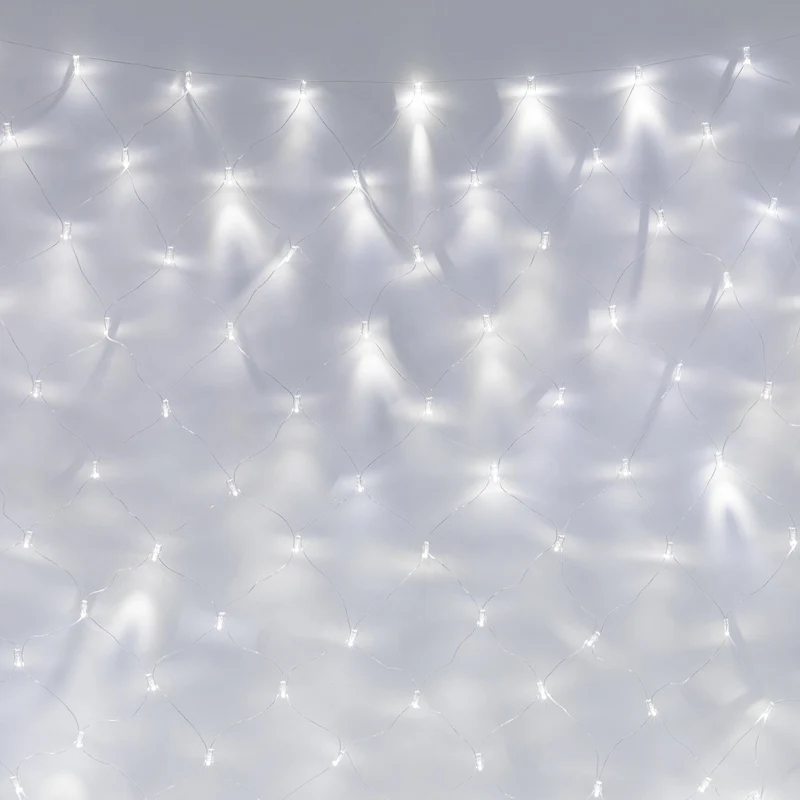 Core Connect 2m x 2m 140er LED Lichternetz weiß koppelbar transparentes Kabel