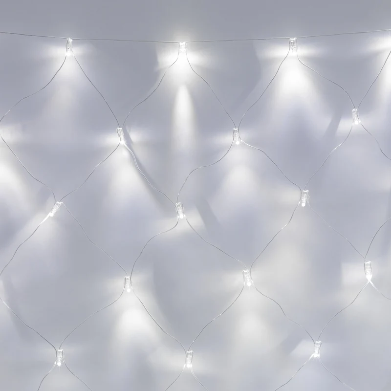 Core Connect 2m x 2m 140er LED Lichternetz weiß koppelbar transparentes Kabel