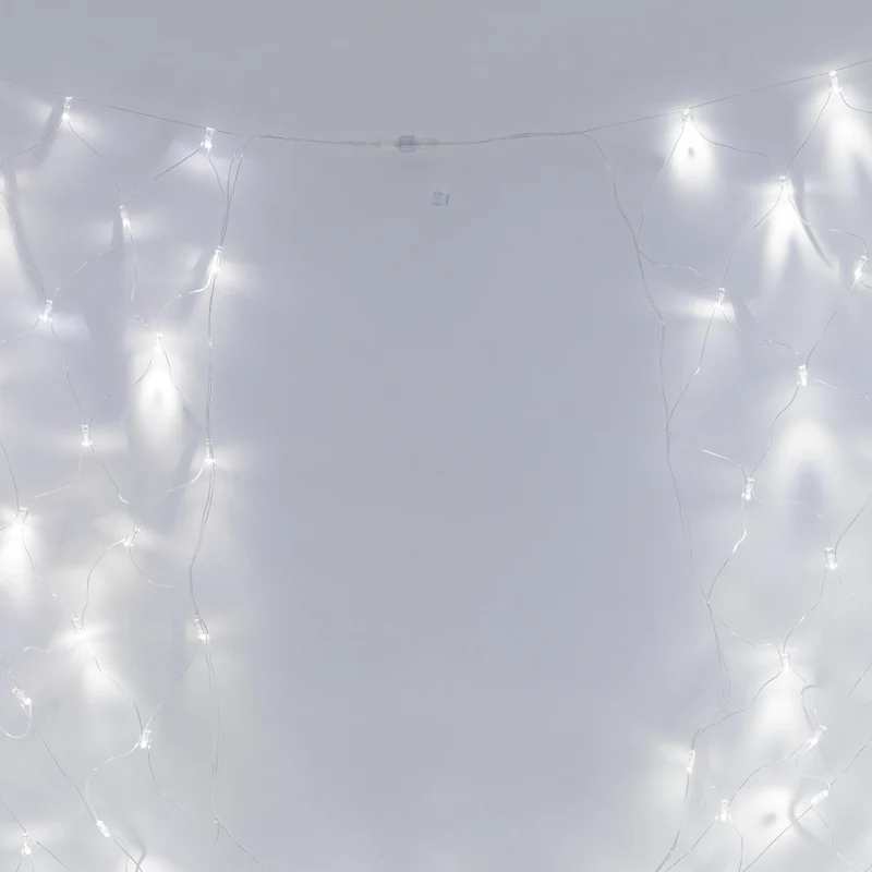 Core Connect 2m x 2m 140er LED Lichternetz weiß koppelbar transparentes Kabel