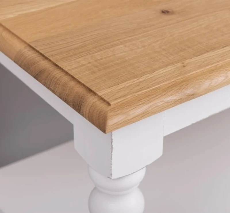 Casa Padrino Esstisch im Landhausstil mit Eichenholzplatte, 110 x 60 x 89 cm
