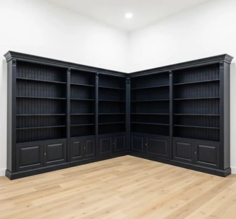 Casa Padrino Bücherwand im Landhausstil, 330 x 40 x 230 cm