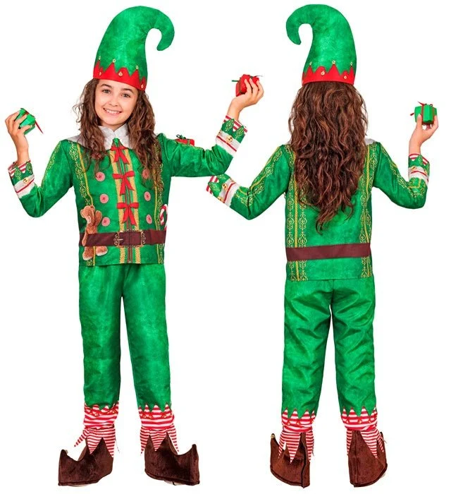 Weihnachtself-Kostüm für Kinder, 3-teilig