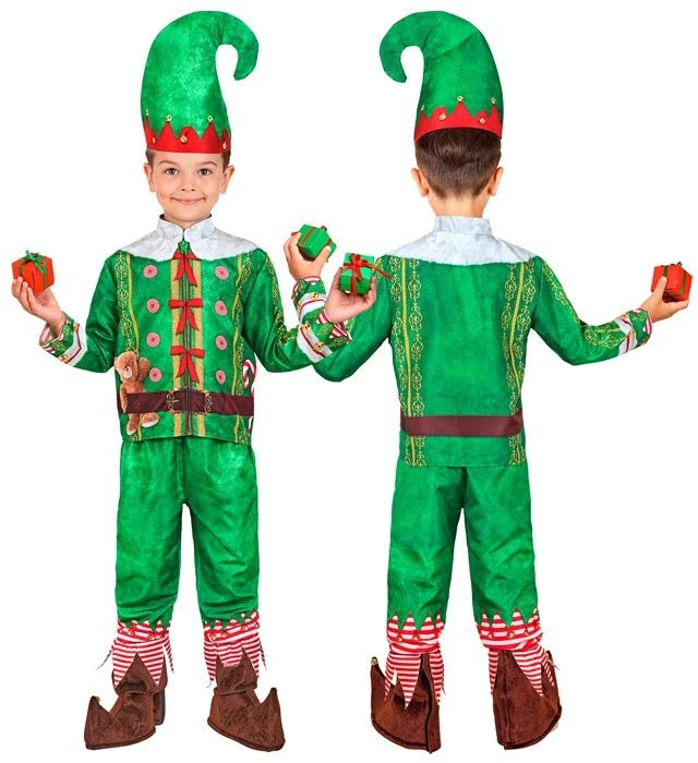 Weihnachtself-Kostüm für Kinder, 3-teilig