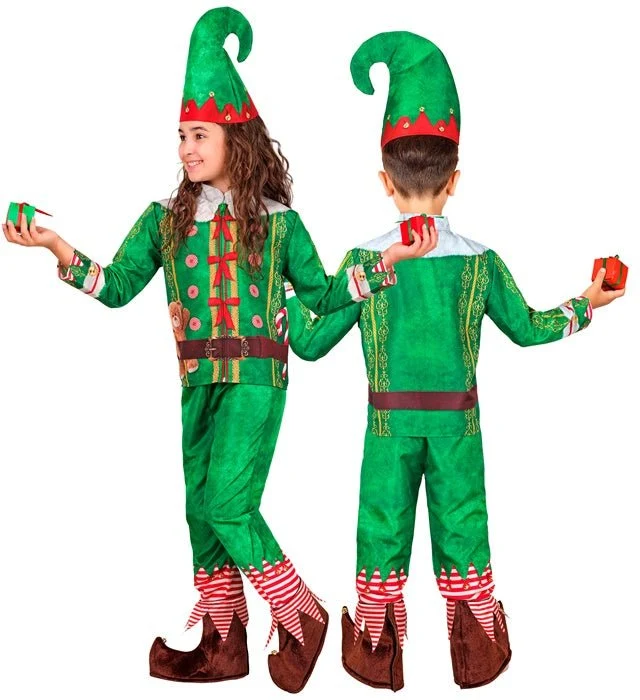 Weihnachtself-Kostüm für Kinder, 3-teilig