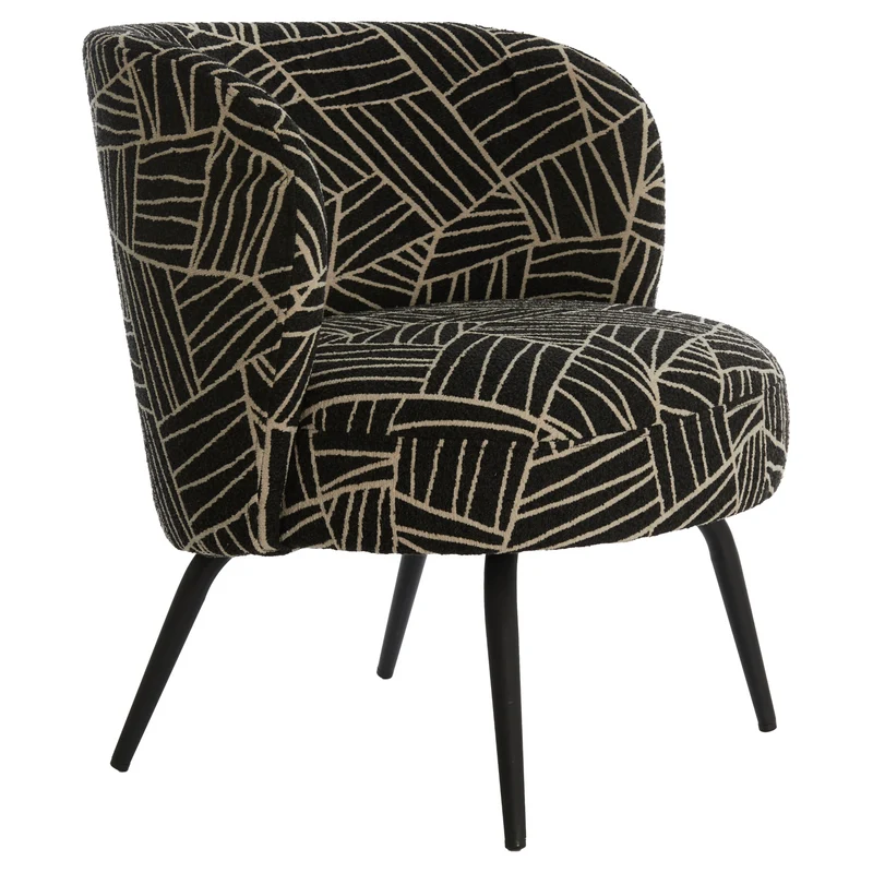 Stuhl DIEYDA Textil schwarz