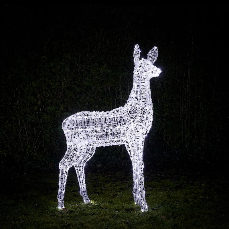 Bicolor LED-Rentier Hirschkuh XL Swinsty