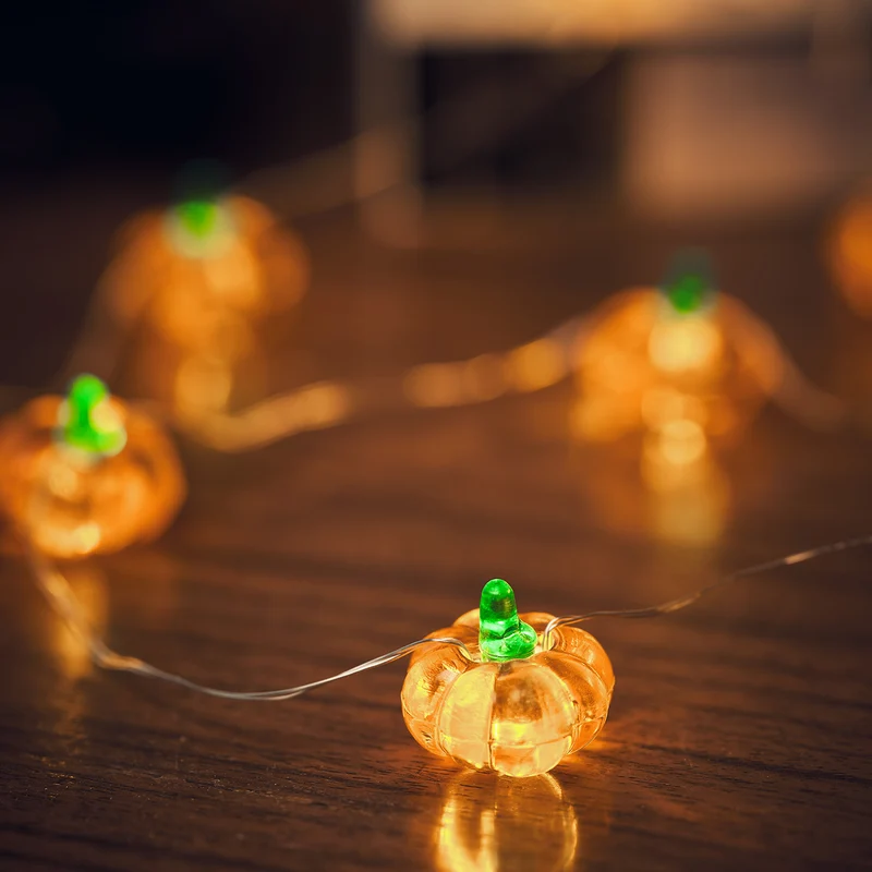 20er Micro Lichterkette Kürbisse