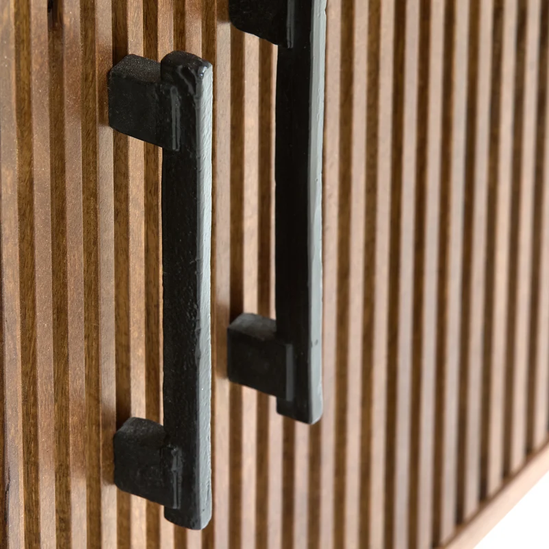 Regalschrank DUBAKU Mangoholz dunkelbraun 100x40x180cm