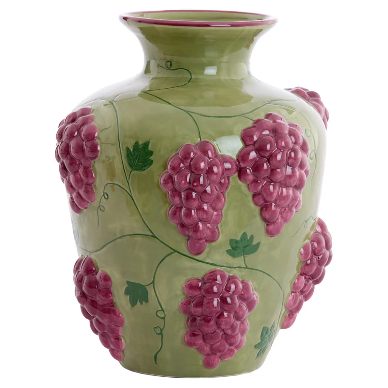 Vase GRAPE dunkel grün-aubergine Ø26x31cm