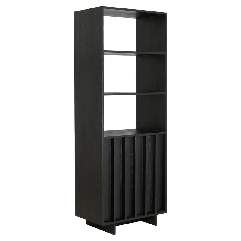 Regalschrank LAVINIO Minidholz dunkelbraun 75x45x200cm