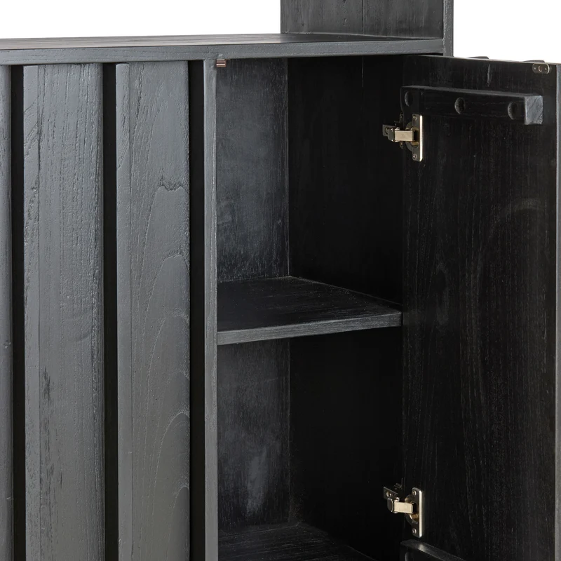 Regalschrank LAVINIO Minidholz dunkelbraun 75x45x200cm