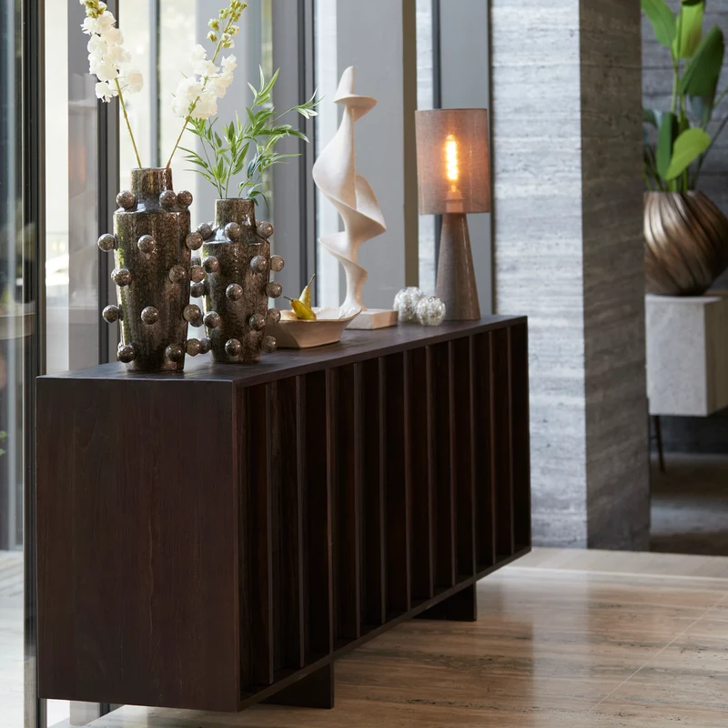 Anrichte LAVINIO Mindiholz dunkelbraun 200x45x76cm