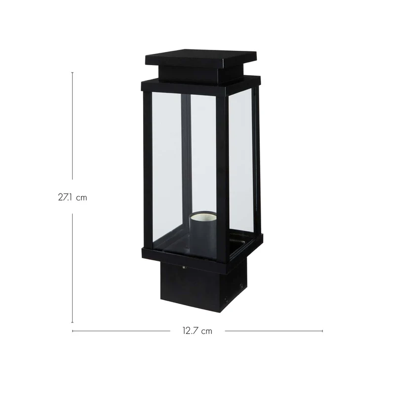 Ebony Zaunleuchte aus Aluminium