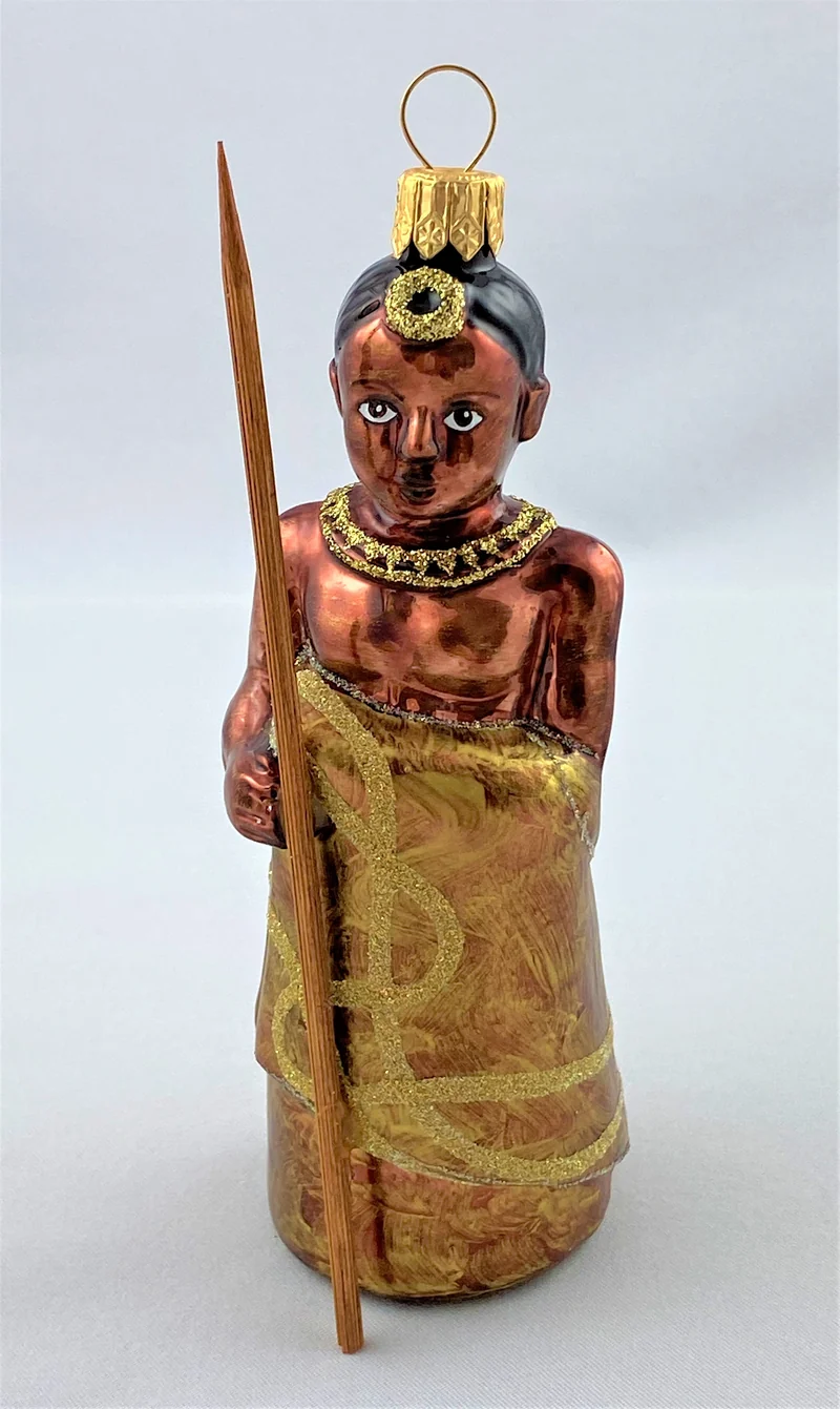 Afrikanischer Junge mit Speer